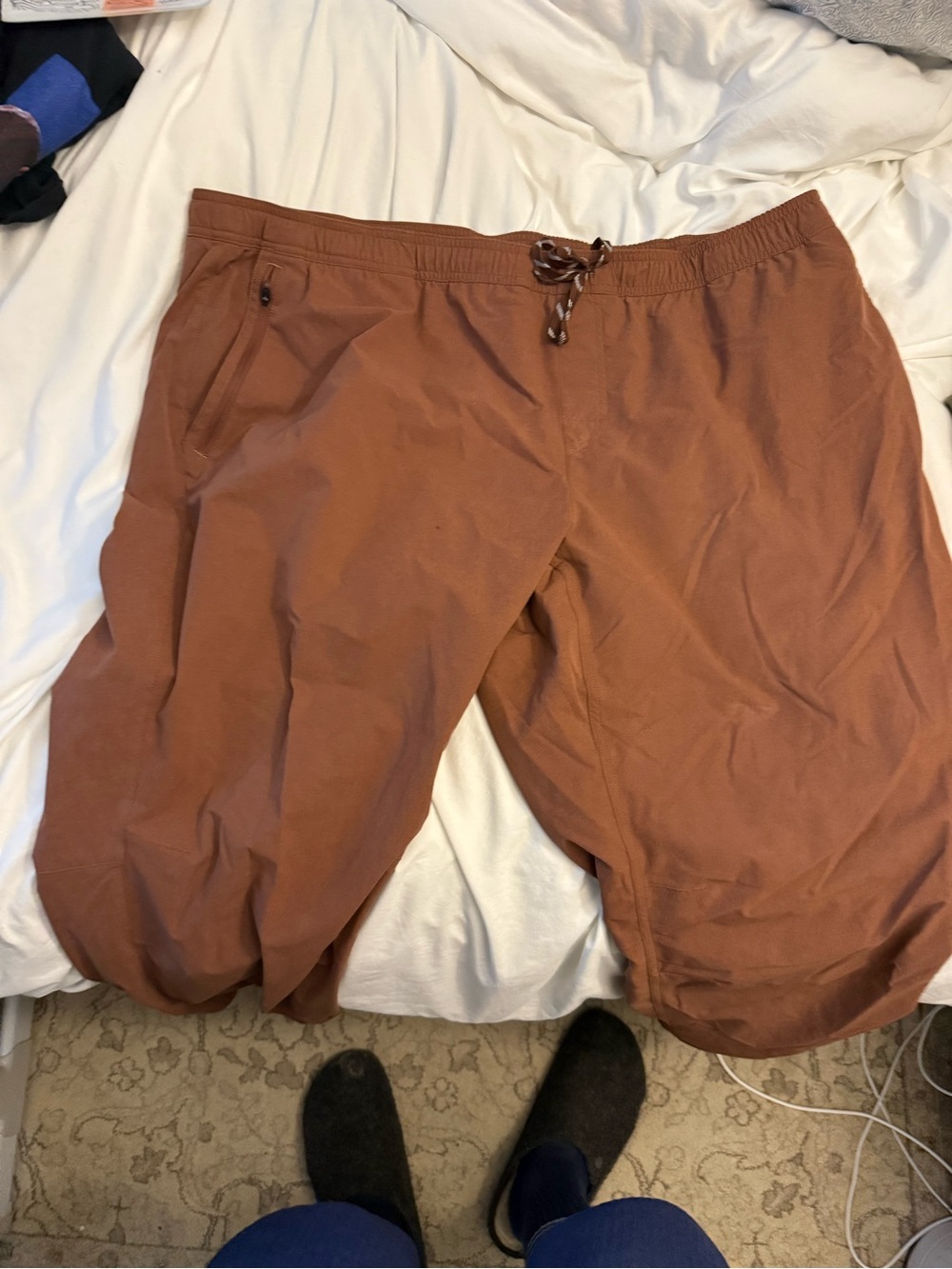 Ll bean insulated Men's Drawstring Casual Pants - Rust Brown
